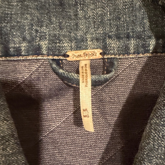 Free People Blue and White Patterned Jacket - Picture 2 of 5